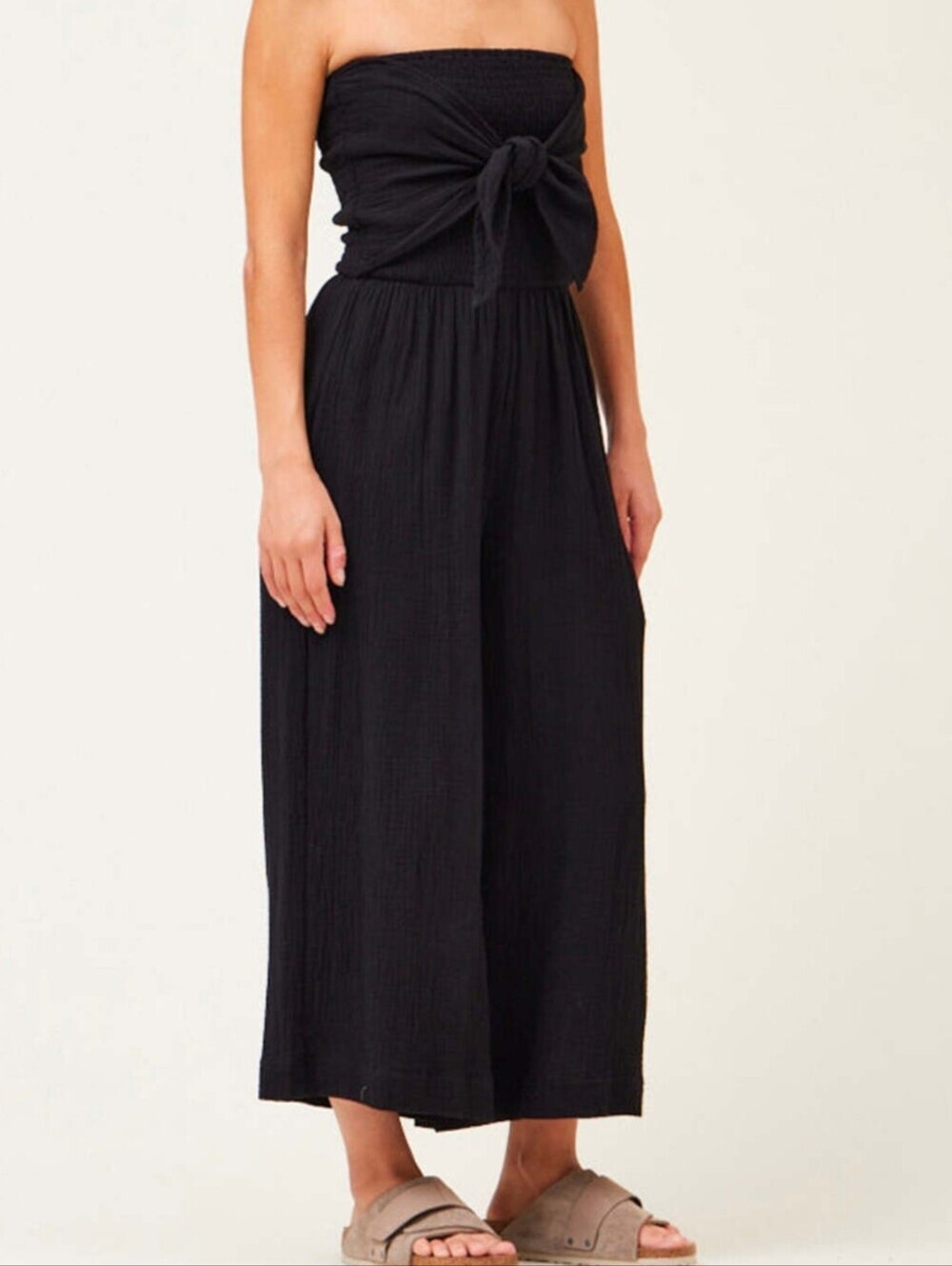 American Threads Black Strapless Dress with Front Tie Size M